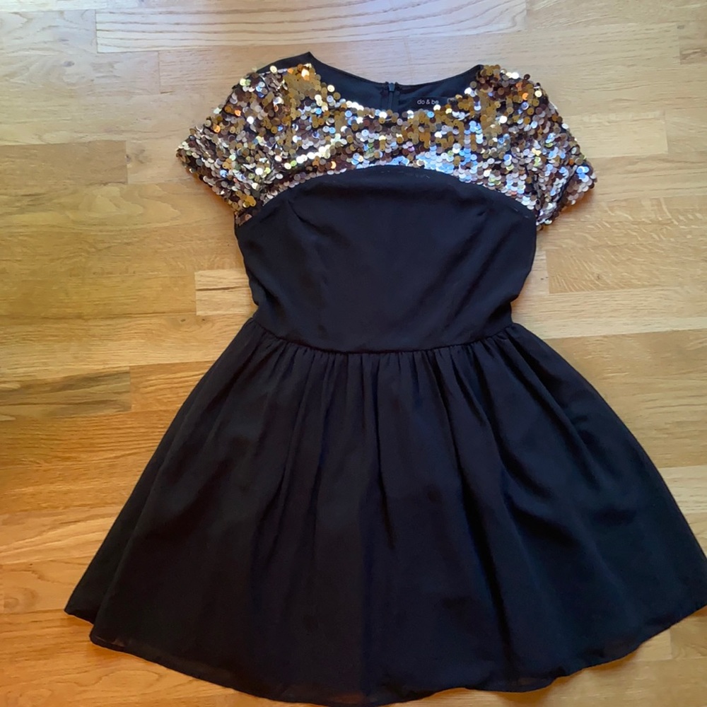 NWOT Black Sequin mini dress